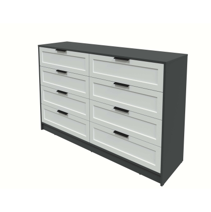 Kомод Тренд КТ-К157 (Антрацит ЛДСП/ Грэй ЛМДФ) Ш1565 В1020 Г451